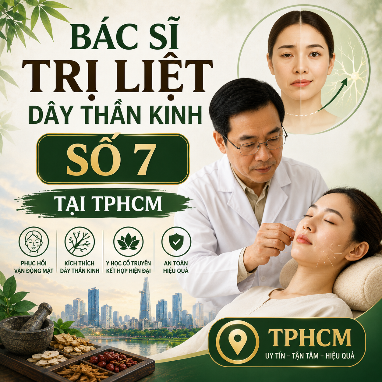 Khám liệt dây thần kinh số 7 ở đâu tốt TPHCM? Gợi ý 5 bác sĩ chuyên khoa Thần kinh giỏi, am hiểu giải phẫu thần kinh giúp điều trị méo miệng dứt điểm.