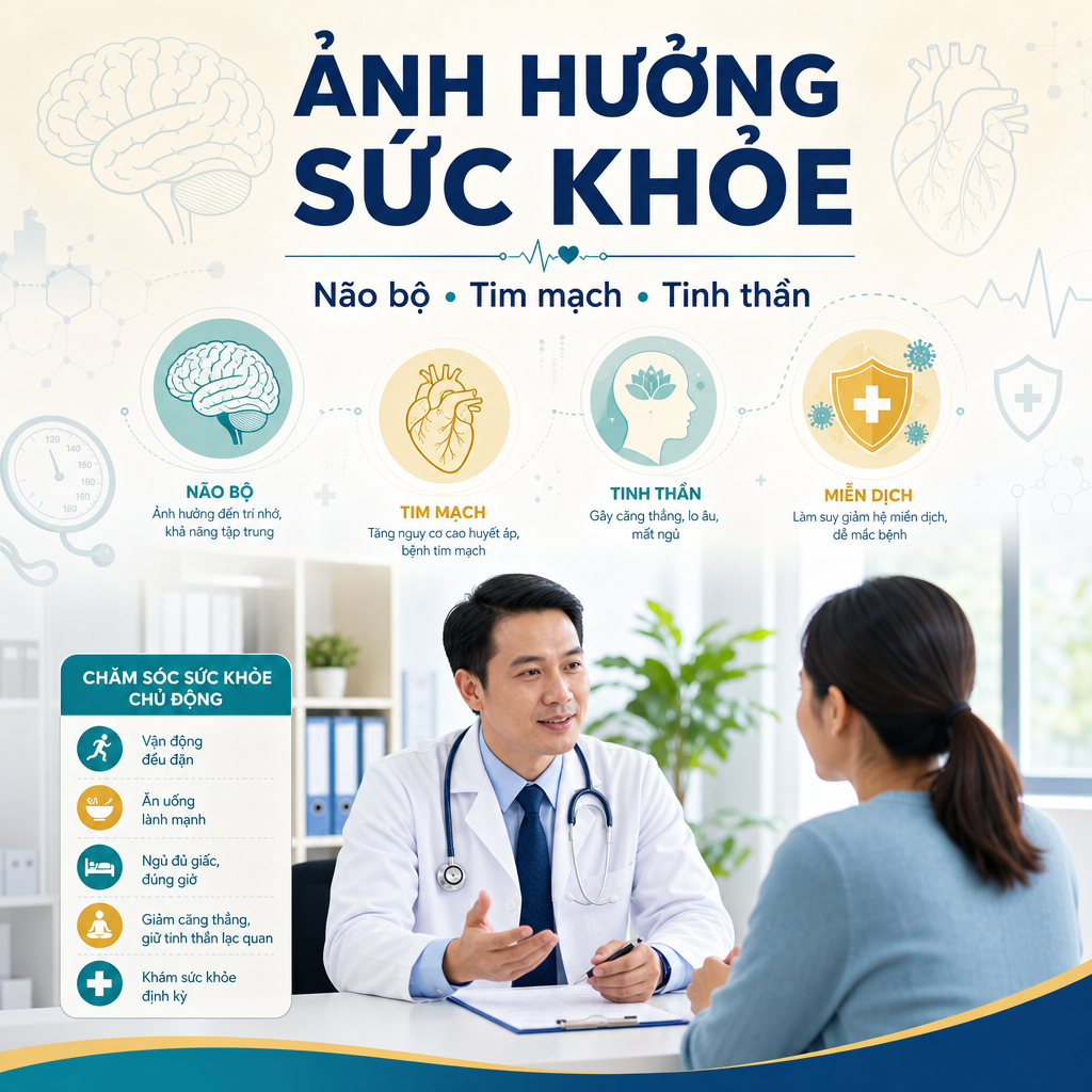 Ảnh hưởng sức khỏe của mất ngủ kéo dài