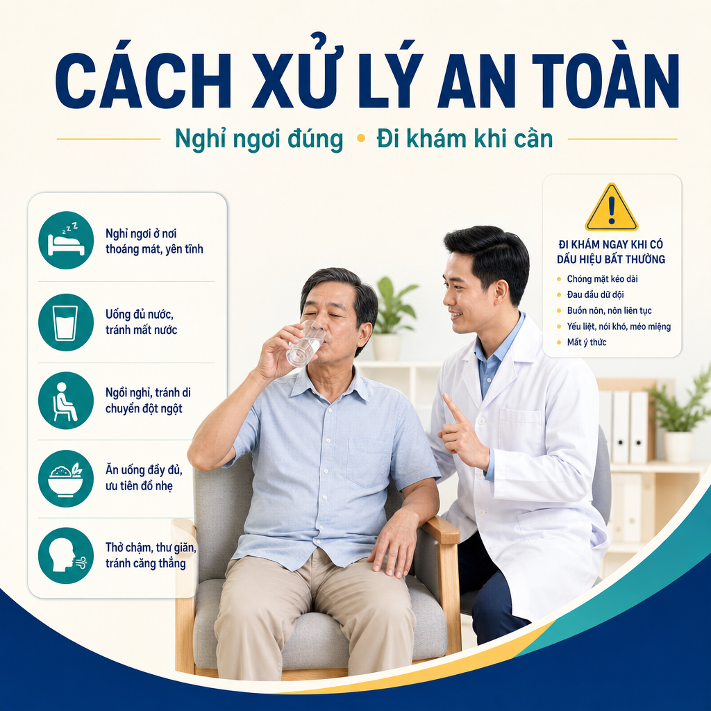 Cách xử lý chóng mặt an toàn