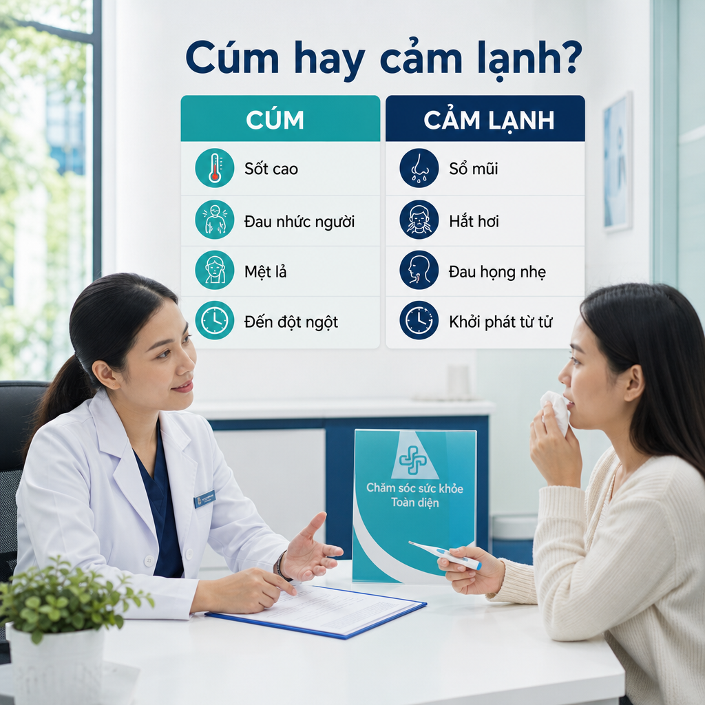 Bác sĩ tư vấn phân biệt cảm cúm và cảm lạnh cho người bệnh