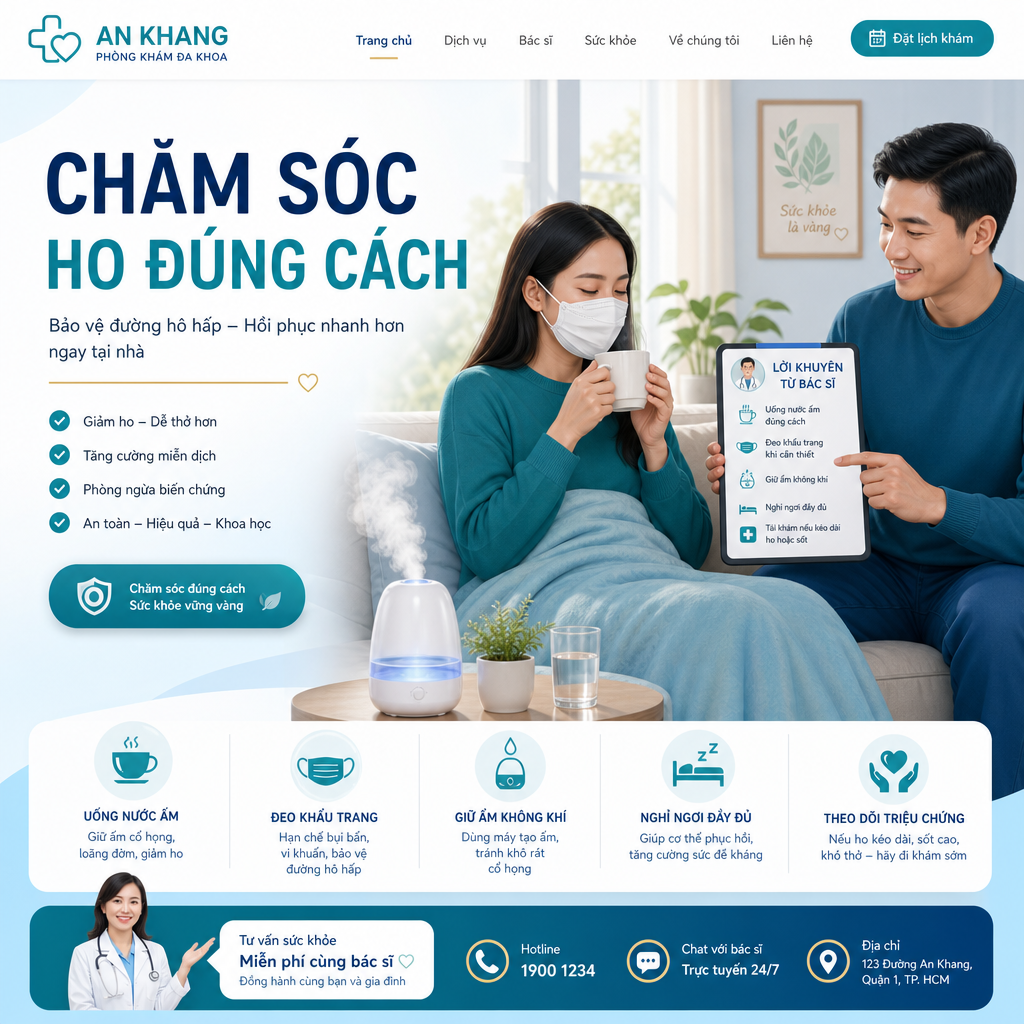 Chăm sóc ho đúng cách tại nhà