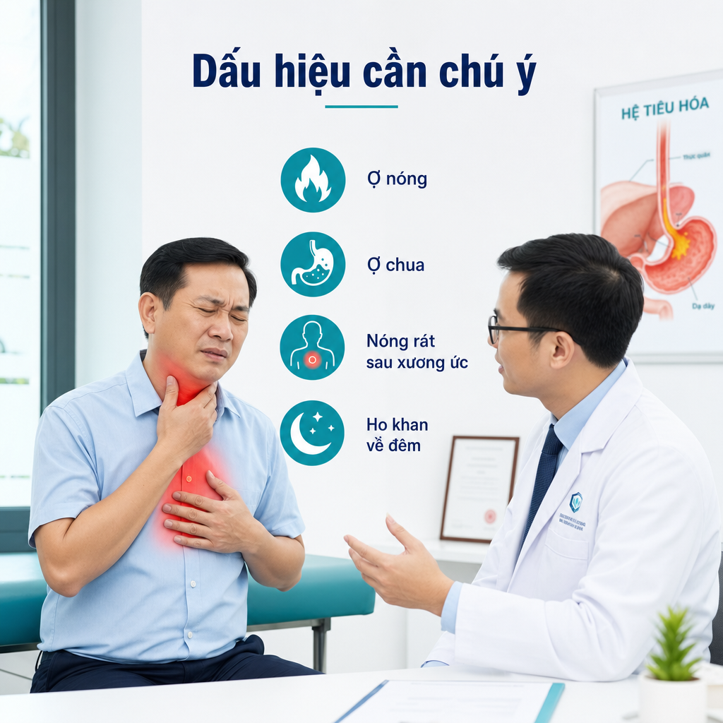 Dấu hiệu trào ngược dạ dày thực quản