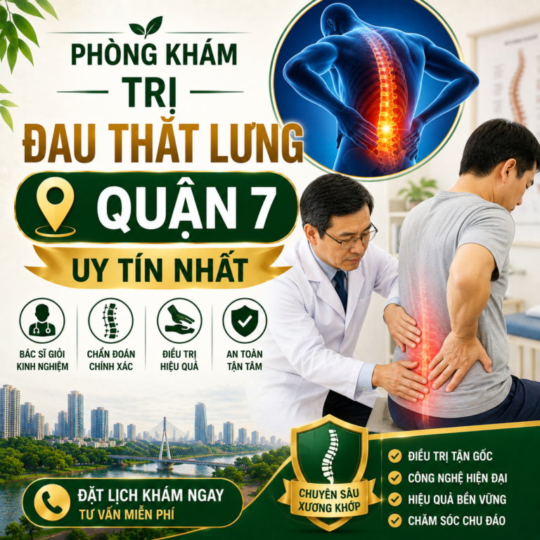 Tìm phòng khám trị đau thắt lưng Quận 7 uy tín? Hãy đến ngay chuyên khoa Nội thần kinh giải quyết triệt để chứng co thắt cơ vùng lumbar và đau rễ tủy.