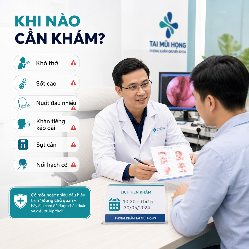 Bác sĩ tai mũi họng tư vấn khi nào người bị đau họng kéo dài nên đi khám