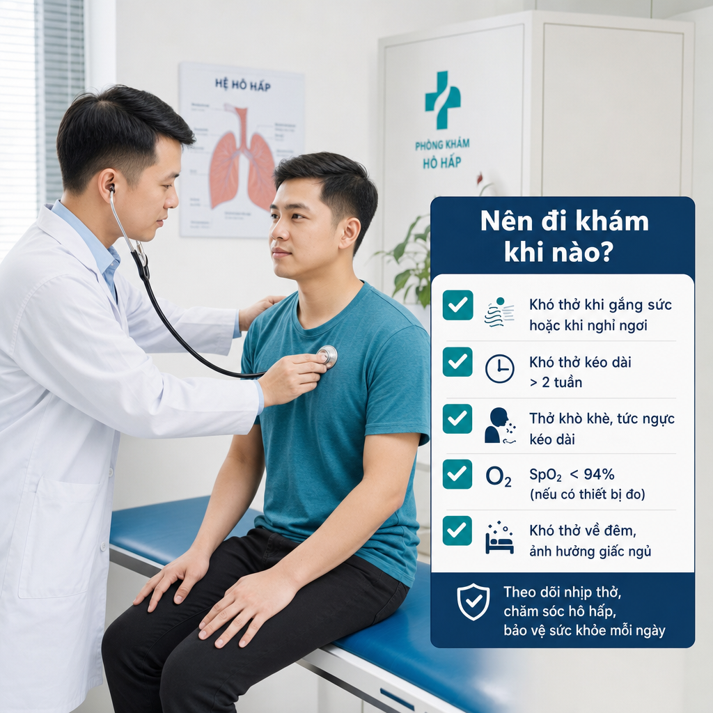 Khi nào khó thở kéo dài nên đi khám