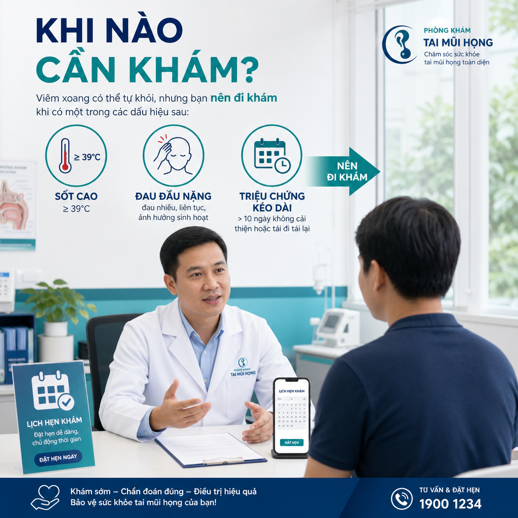 Bác sĩ tai mũi họng tư vấn khi nào người bị viêm xoang nên đi khám