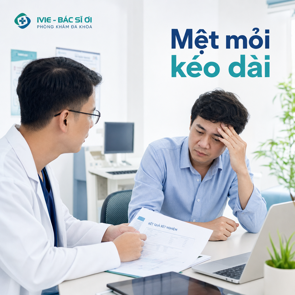 Bác sĩ tư vấn người bệnh về tình trạng mệt mỏi kéo dài