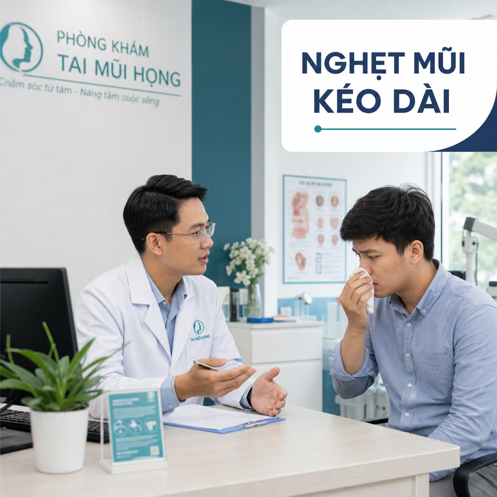 Ảnh đại diện về nghẹt mũi kéo dài trong phòng khám tai mũi họng