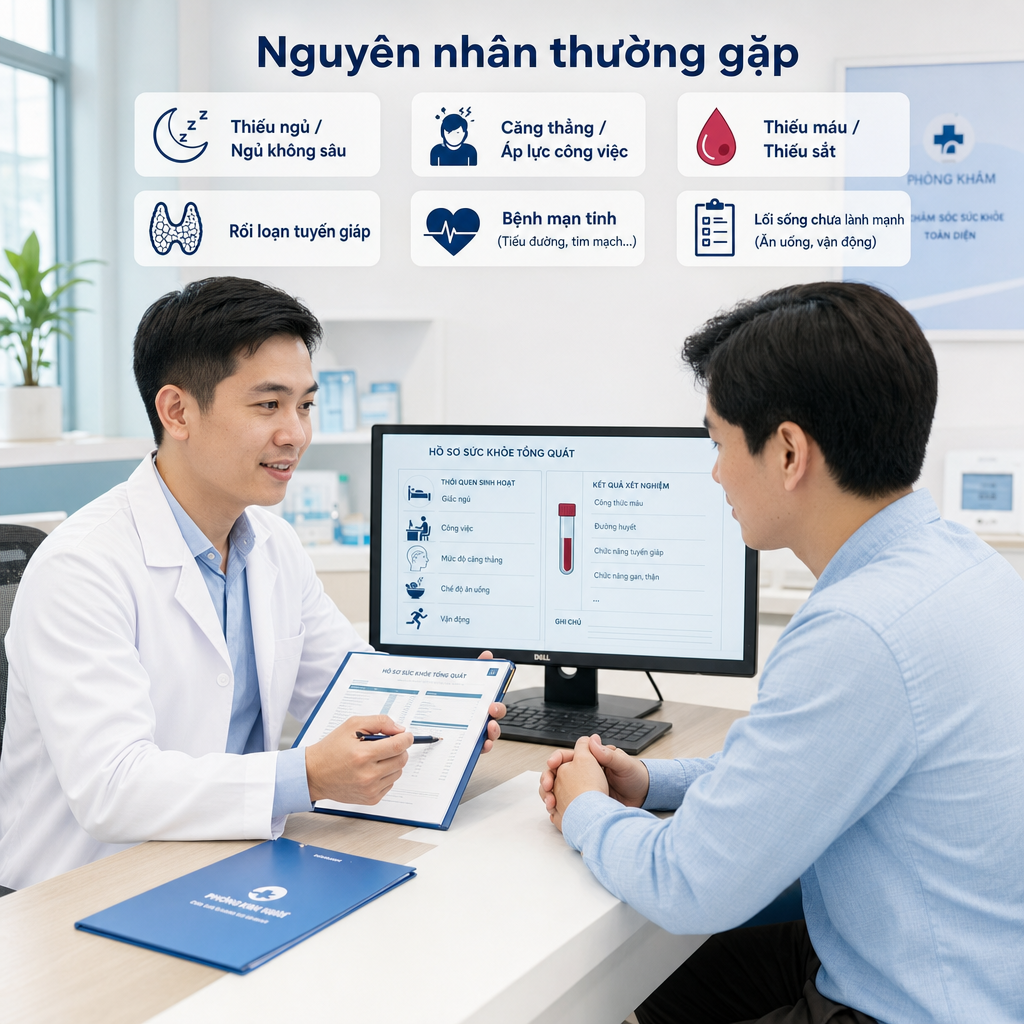 Nguyên nhân mệt mỏi kéo dài thường gặp