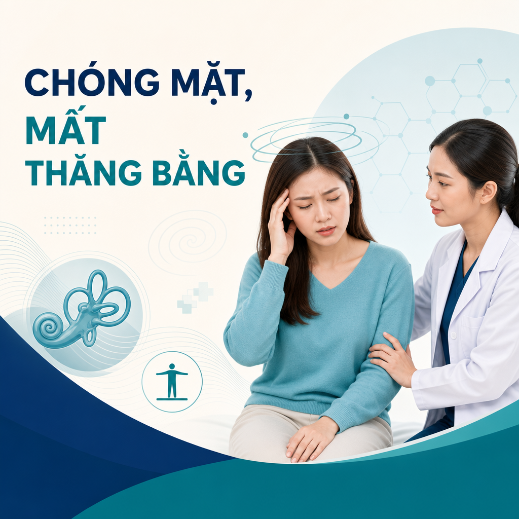 Chóng mặt, mất thăng bằng là dấu hiệu thường gặp của rối loạn tiền đình