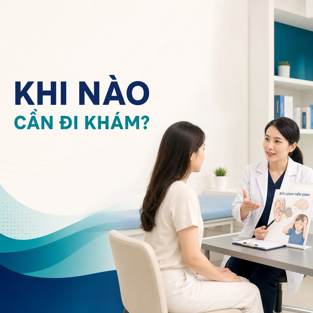Nên đi khám khi triệu chứng tiền đình kéo dài hoặc ảnh hưởng sinh hoạt