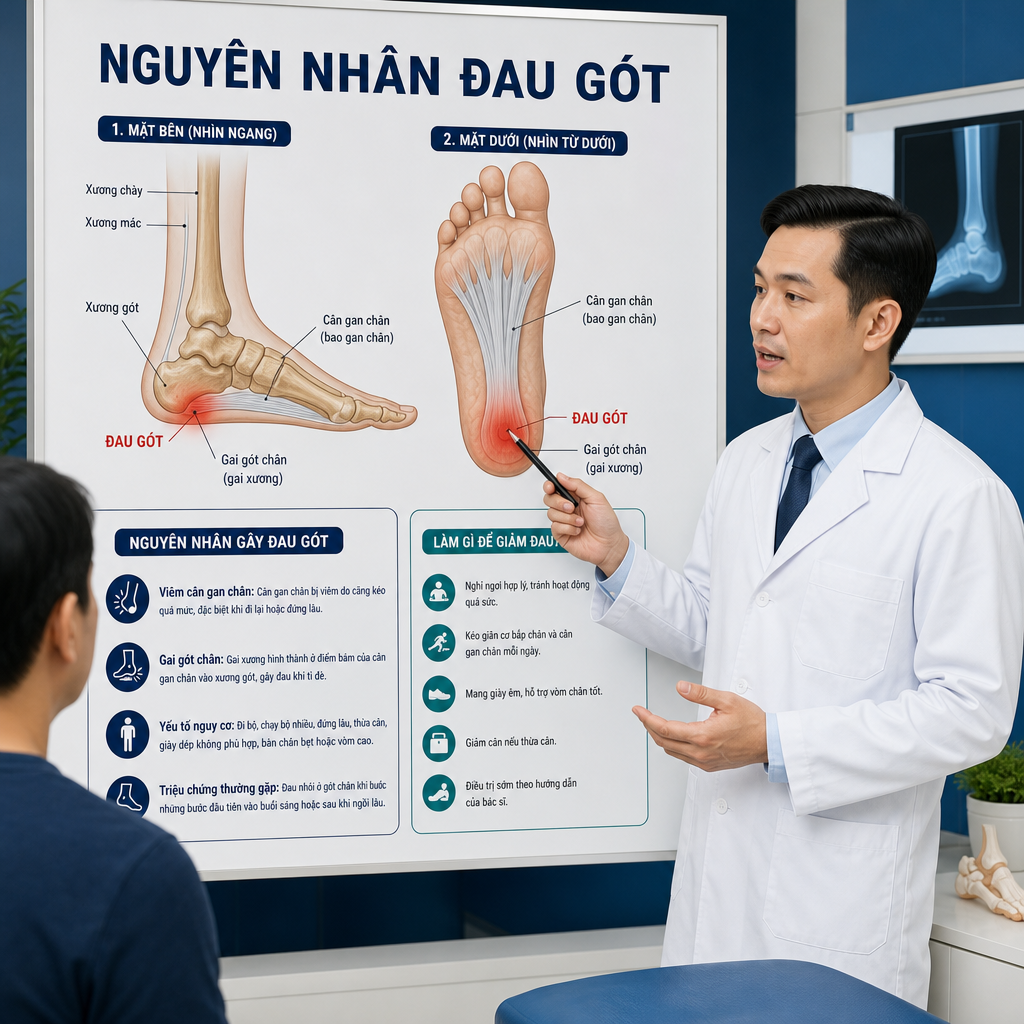 Viêm cân gan chân và gai gót có thể gây đau gót kéo dài