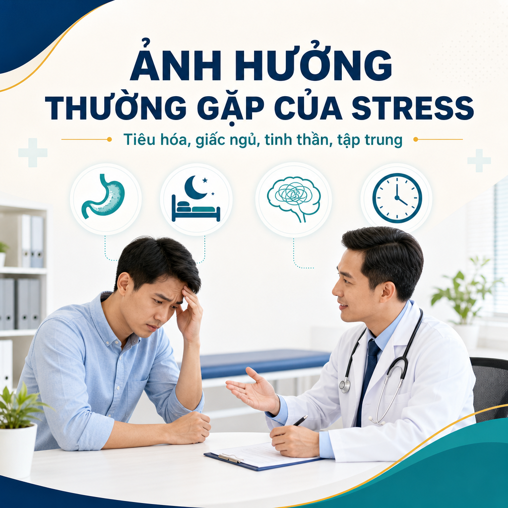Ảnh hưởng thường gặp của stress kéo dài
