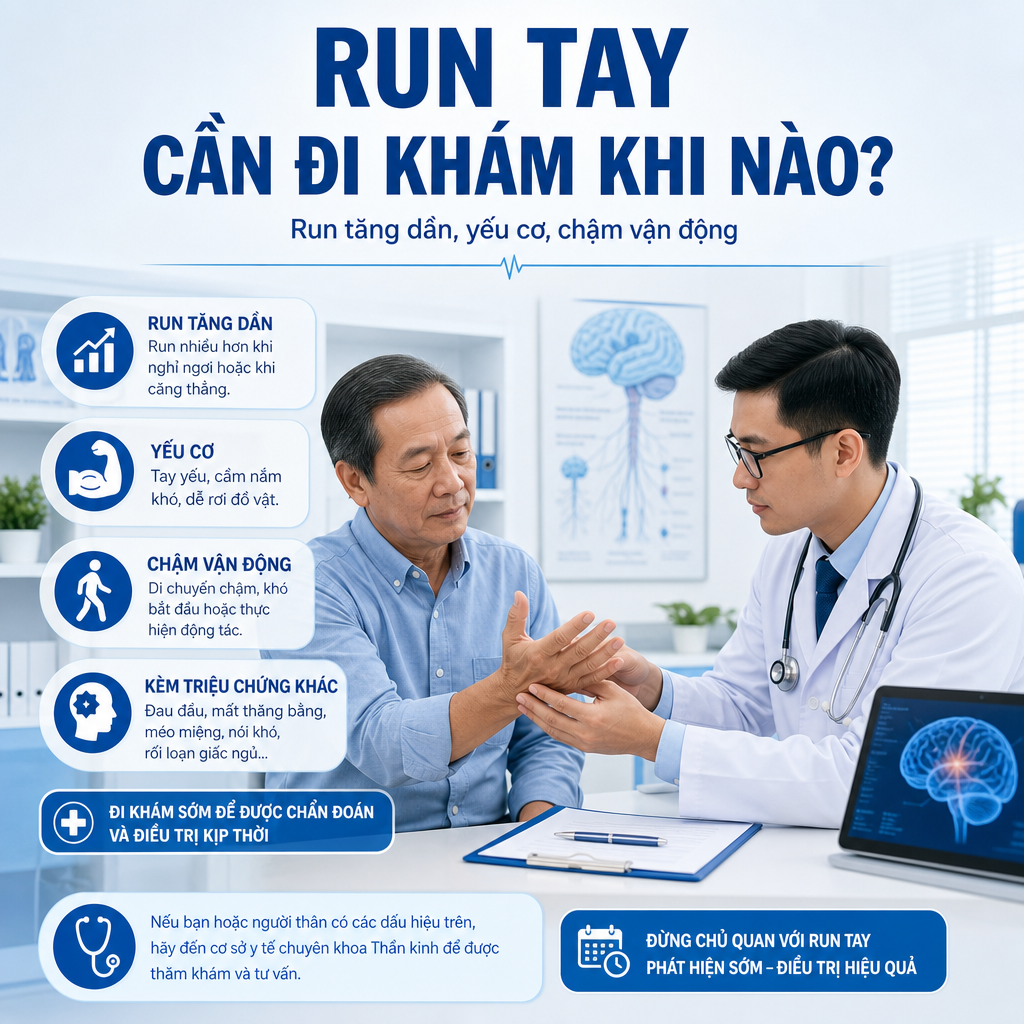 Khi nào run tay cần đi khám sớm