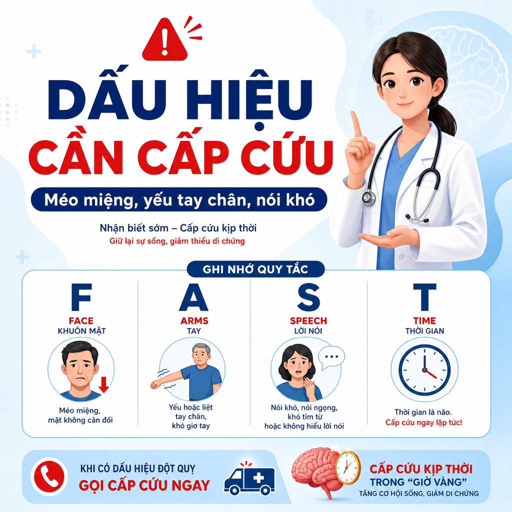 Dấu hiệu tê mặt cần cấp cứu