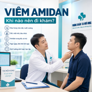 Bác sĩ tai mũi họng tư vấn người bệnh về viêm amidan