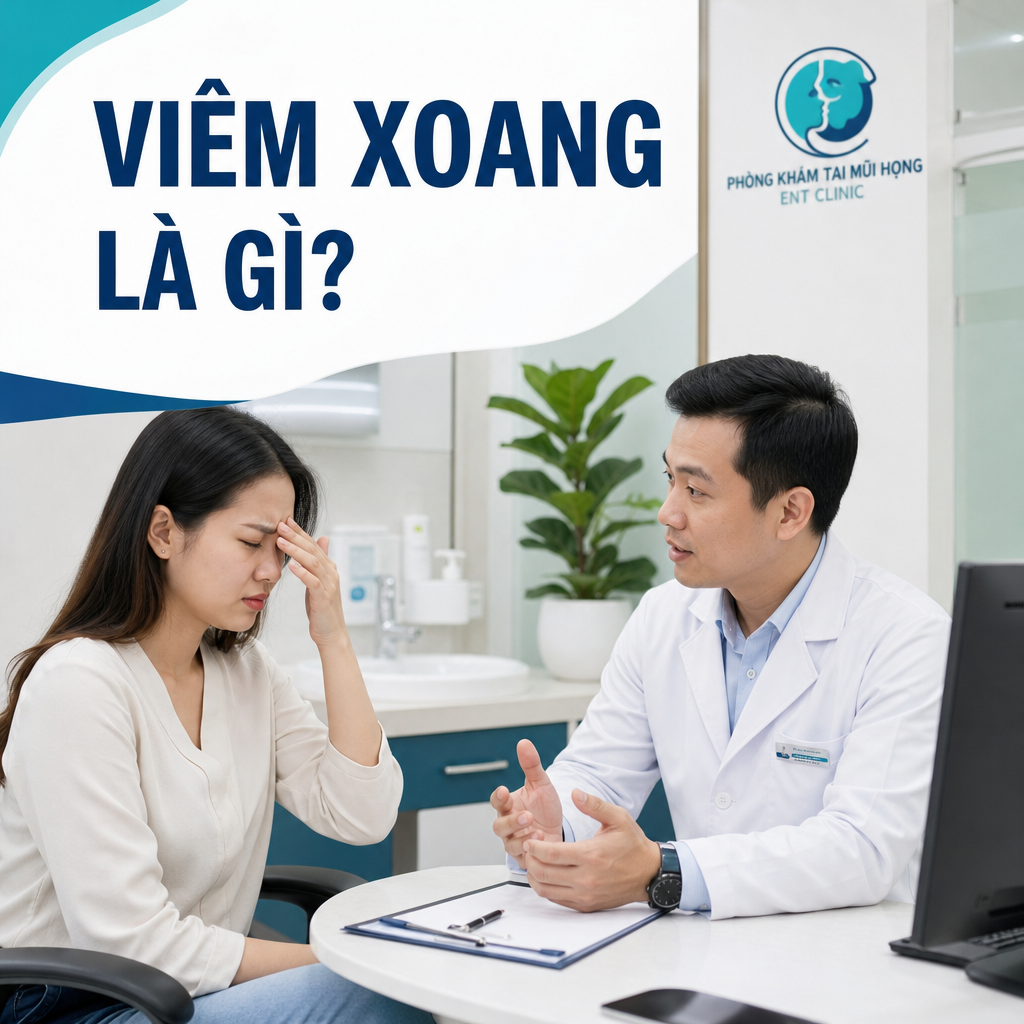 Ảnh đại diện giải thích viêm xoang là gì trong bối cảnh phòng khám tai mũi họng